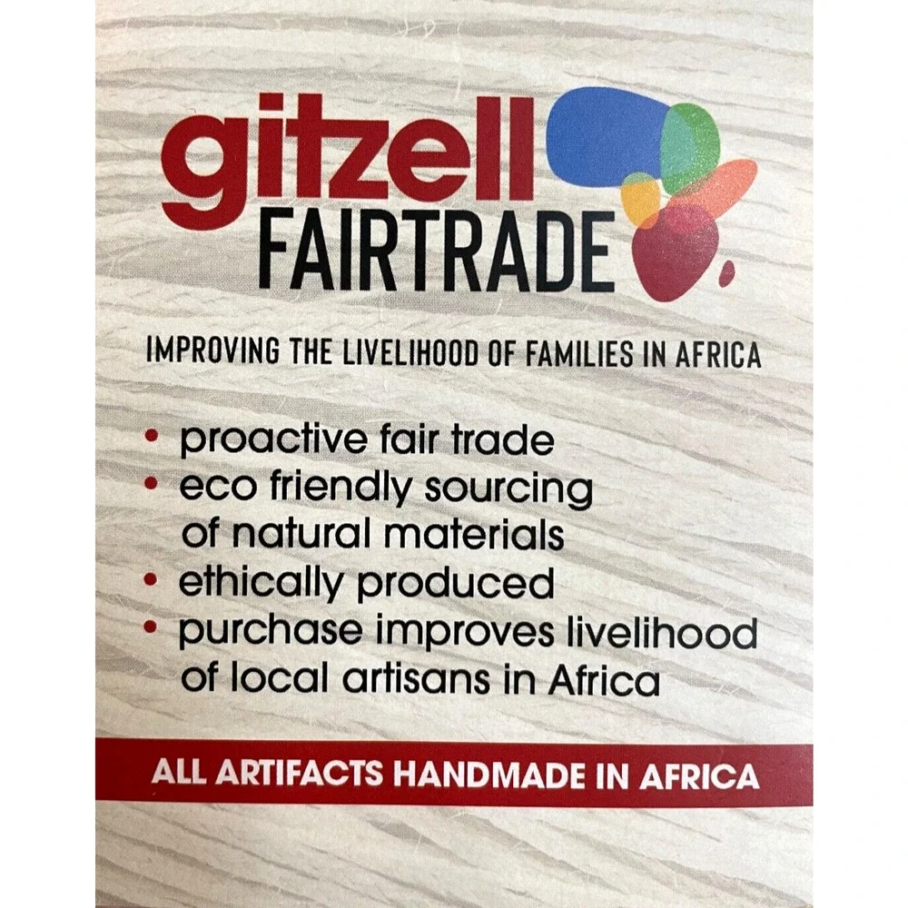 New Gitzell Fairtrade Basket Handmade in Africa